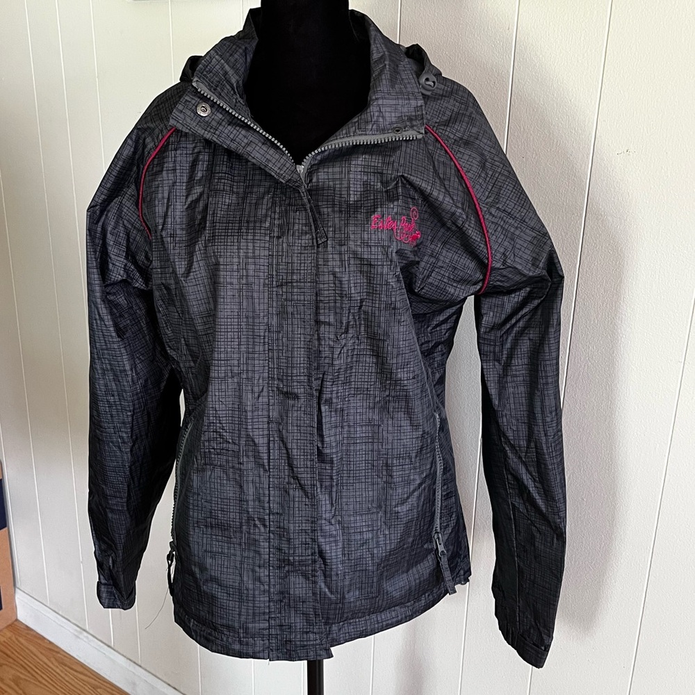 Estes Park CO Gray and Pink Hooded Jacket